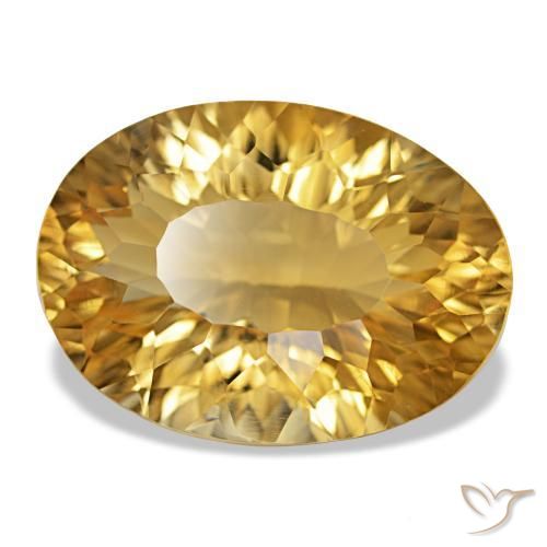 Citrino Laranja Dourada Natural 12.48ct, Corte Oval, VVS-VS