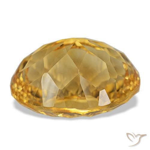 Citrino Dourado Natural 22.18ct, Corte Oval, VVS-VS