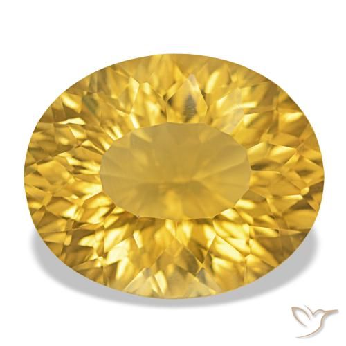 Citrino Dourado Natural 14.33ct, Corte Oval, VS