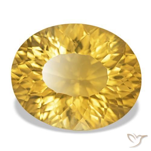 Citrino Dourado Natural 14.33ct, Corte Oval, VS