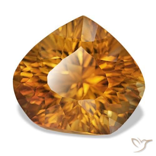 Citrino laranja marrom Natural 14.32ct, Forma extravagante, VS