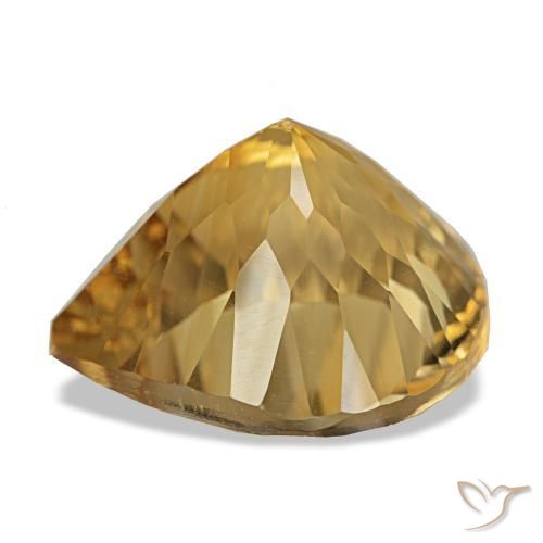 Citrino amarelo natural 9,10ct, formato de pêra, VS