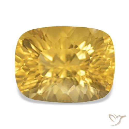 Citrino ouro médio Natural 10.40ct, Almofada cortada, VS