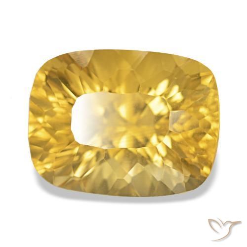 Citrino ouro médio Natural 10.40ct, Almofada cortada, VS