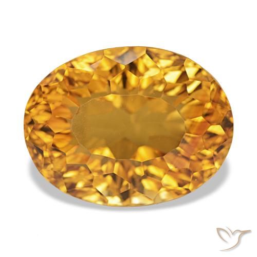Citrino Laranja escuro-dourado Natural 13.10ct, Corte Oval, VVS