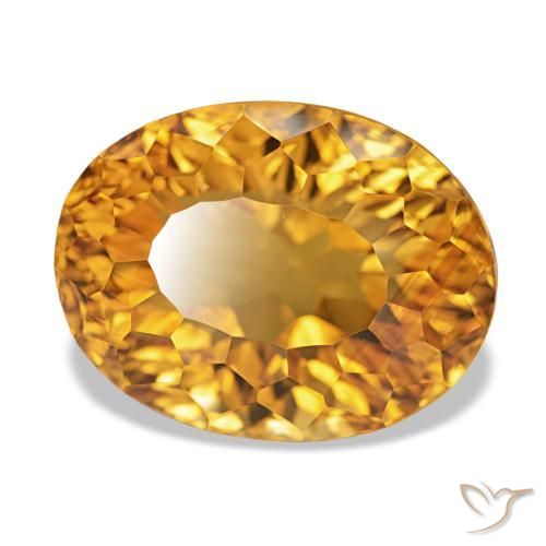 Citrino Laranja escuro-dourado Natural 13.10ct, Corte Oval, VVS