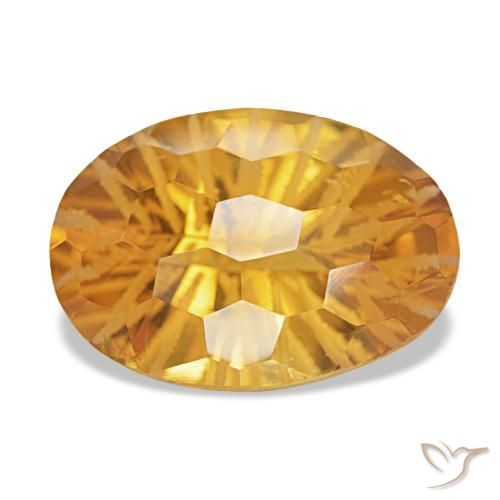 Citrino Laranja Profundo-Ouro Natural 9.31ct, Corte Oval, VS-SI