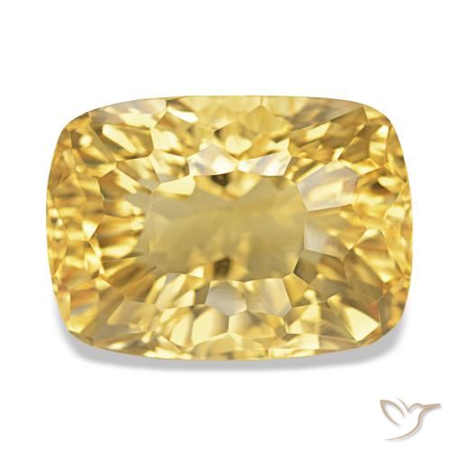 Citrino amarelo médio Natural 14.36ct, Almofada cortada, VS