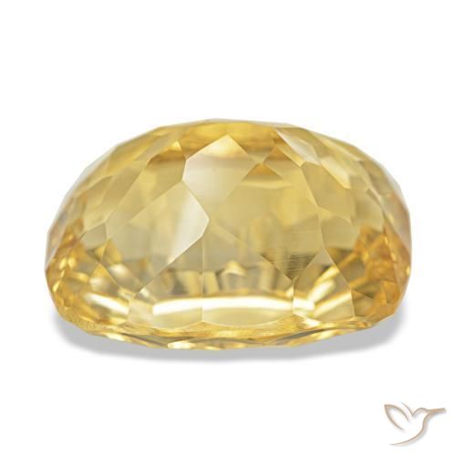 Citrino amarelo médio Natural 14.36ct, Almofada cortada, VS