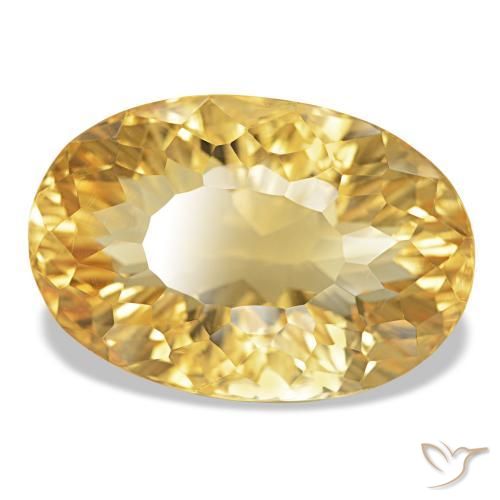Citrino ouro médio Natural 18.74ct, Corte Oval, VVS
