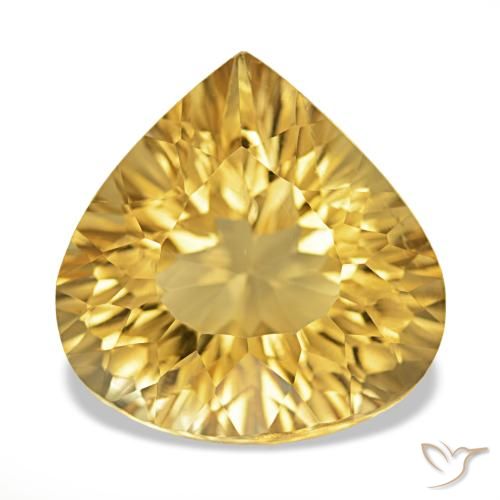 Citrino Ouro Natural 10.18ct, Formato de pêra, VVS