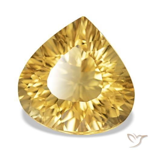 Citrino Ouro Natural 10.18ct, Formato de pêra, VVS