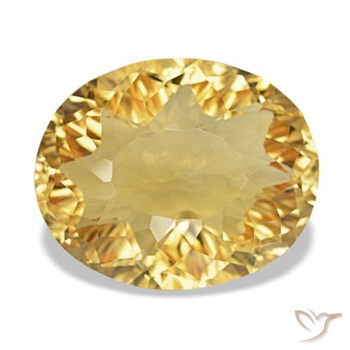 Citrino Dourado Natural 11.50ct, Corte Oval, VVS