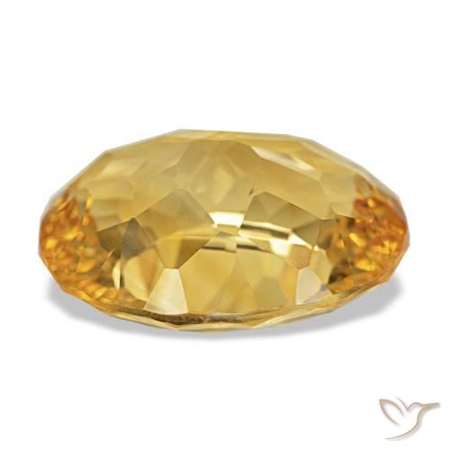 Citrino Dourado Natural 11.50ct, Corte Oval, VVS