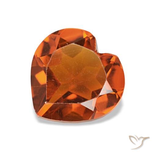 1.06ct Laranja Profundo Citrino Pedras Preciosas, Coração, VS