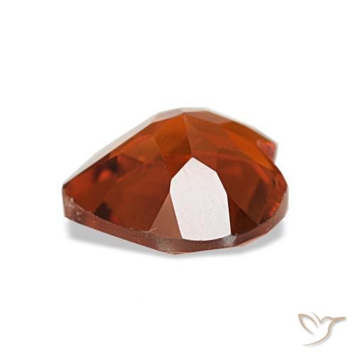 Citrino Laranja Profundo Natural 1.06ct, Formato de coração, VS