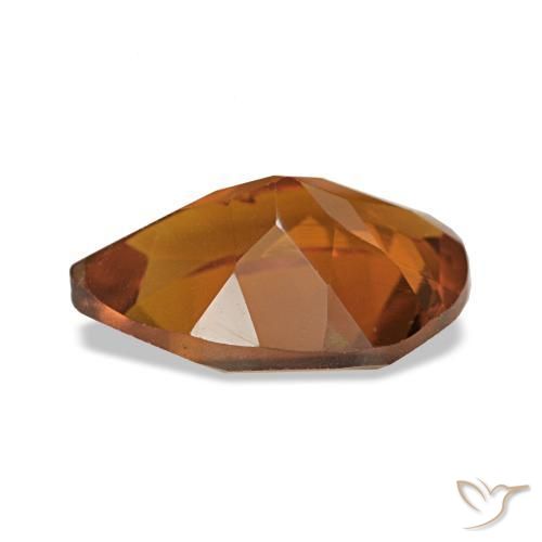 Citrino laranja natural 1,61ct, formato de pêra, VVS
