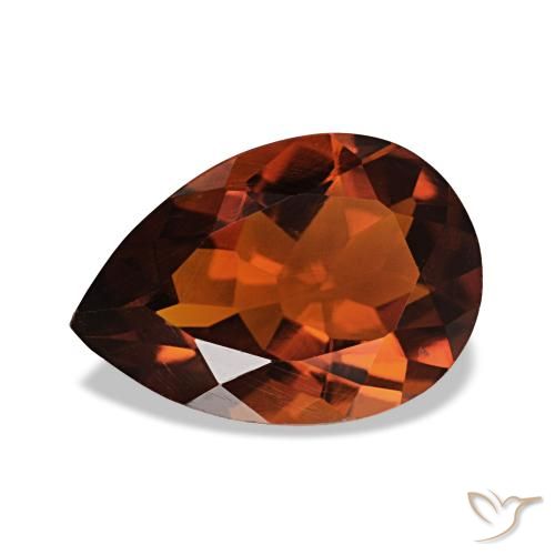 1.58ct Laranja Profundo Citrino, Formato de pêra, VVS-VS