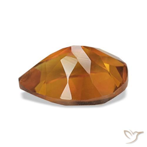 Citrino Medium Dark-Orange Natural 1.88ct, Formato de pêra, VVS-VS