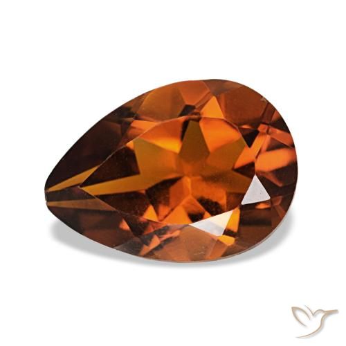 Citrino Laranja Profundo Natural 1.76ct, Formato de pêra, VS