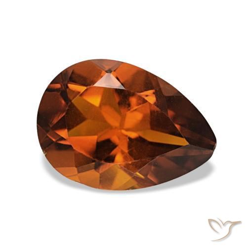 Citrino Laranja Profundo Natural 1.76ct, Formato de pêra, VS
