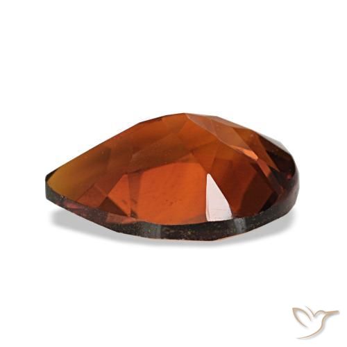 Citrino Laranja escuro Natural 1.56ct, Formato de pêra, VVS-VS