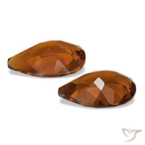 Pedras preciosas de Citrino Medium Dark-Orange natural de 3.05 ct, Formato de pêra, VS