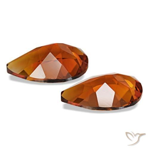 Pedras preciosas de Citrino Laranja Profundo natural de 3.01 ct, Formato de pêra, VVS-VS