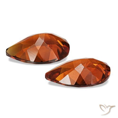 Pedras preciosas de citrino laranja natural de 2,85 ct, formato de pêra, VS