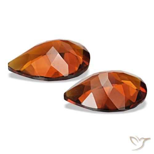 Pedras preciosas de citrino laranja natural de 2,81 ct, formato de pêra, VVS-VS