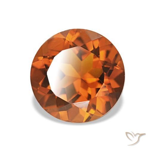 Citrino Laranja Profundo Natural 1.84ct, Corte Redondo, VVS