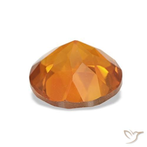Citrino laranja avermelhado Natural 1.66ct, Corte Redondo, VVS