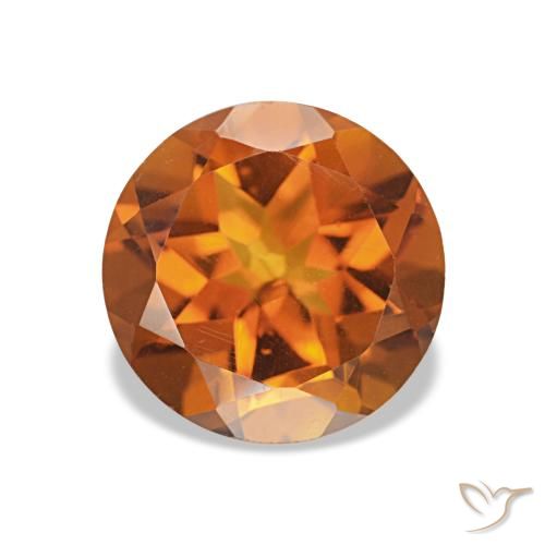 1.67ct Laranja Médio Citrino, Redondo, VVS-VS
