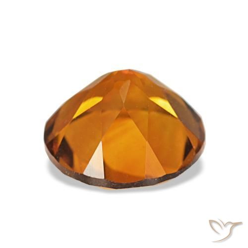 Citrino laranja natural 1,67ct, corte redondo, VVS-VS