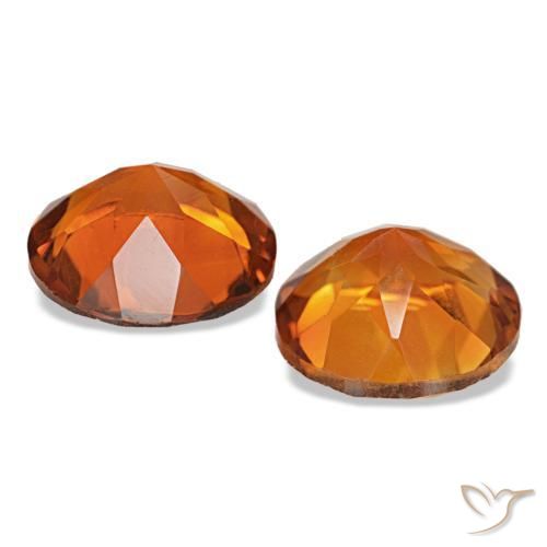 Pedras preciosas de citrino laranja natural de 3,13 ct, corte redondo, VVS-VS