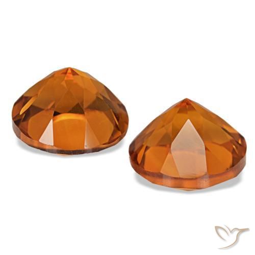 Pedras preciosas de citrino laranja natural de 3,71 ct, corte redondo, VS