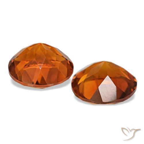 Pedras preciosas de citrino fogo laranja natural de 3,22 ct, corte redondo, VS