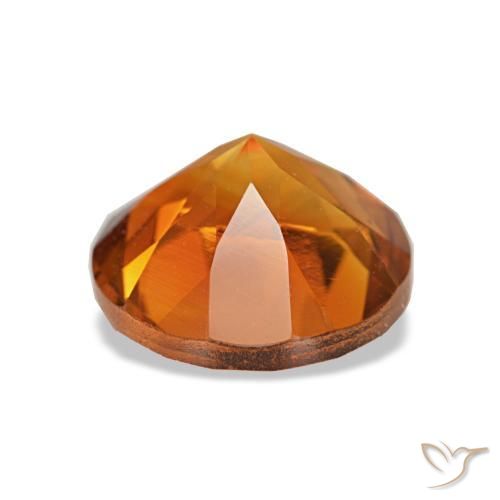 Citrino laranja marrom Natural 1.79ct, Corte Redondo, VVS-VS