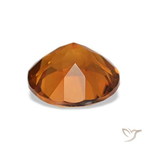 Citrino Laranja Profundo Natural 1.66ct, Corte Redondo, VVS-VS