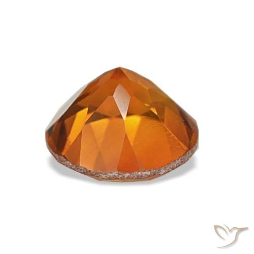 Citrino Laranja Profundo Natural 1.25ct, Corte Redondo, VVS-VS