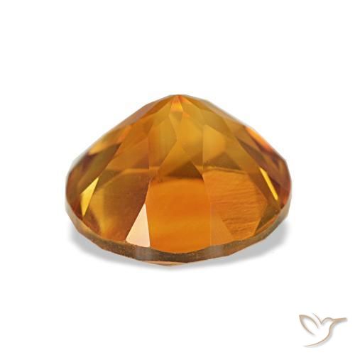 Citrino laranja marrom Natural 1.90ct, Corte Redondo, VVS-VS