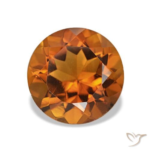 Citrino laranja avermelhado Natural 1,90ct, Corte Redondo, VS