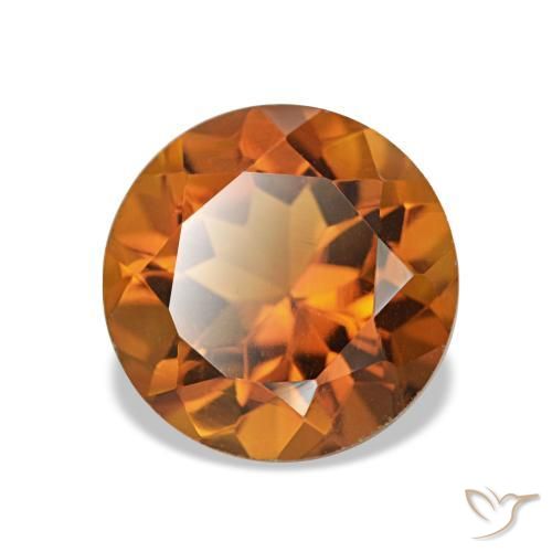 Citrino laranja avermelhado Natural 1,90ct, Corte Redondo, VS