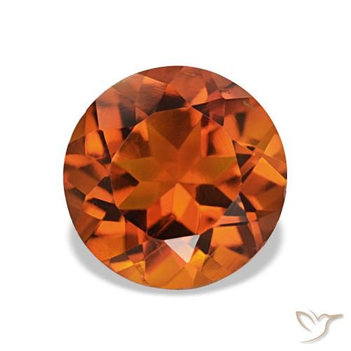 Citrino laranja avermelhado Natural 1,85ct, Corte Redondo, VS