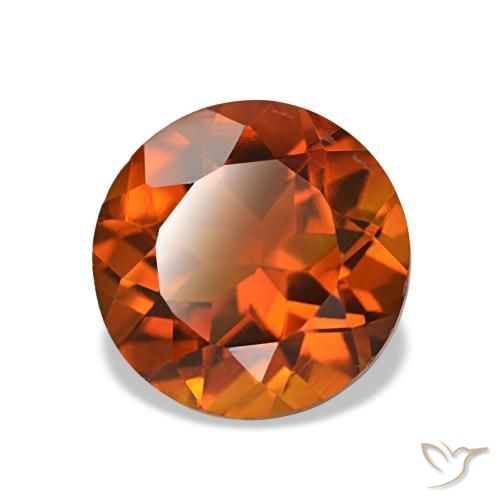 Citrino laranja avermelhado Natural 1,85ct, Corte Redondo, VS