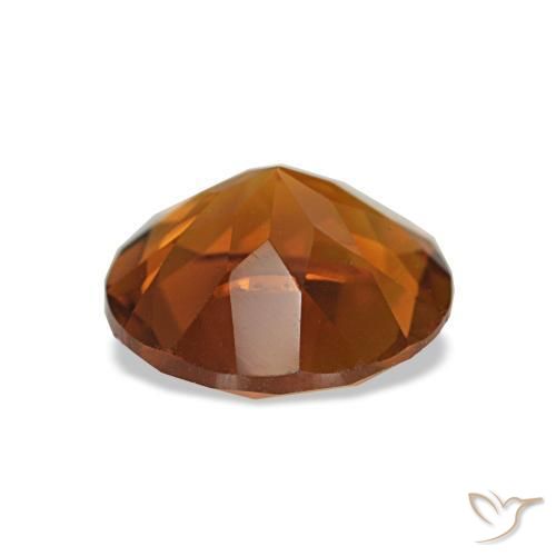 Citrino laranja profundo natural 1,61ct, corte redondo, VS