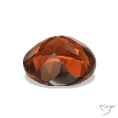 Citrino laranja escuro natural 1,63ct, corte redondo, VS