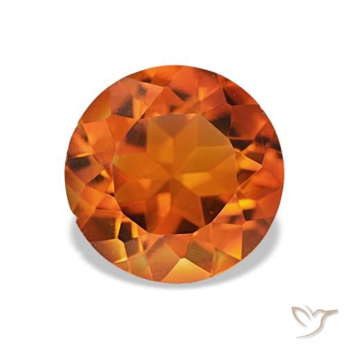 1.56ct Laranja Médio Citrino, Redondo, VS