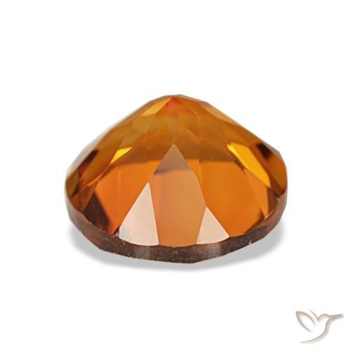 Citrino laranja profundo natural 1,80ct, corte redondo, VVS