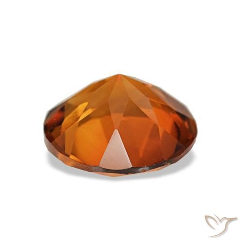 Citrino laranja profundo natural 1,57ct, corte redondo, VS